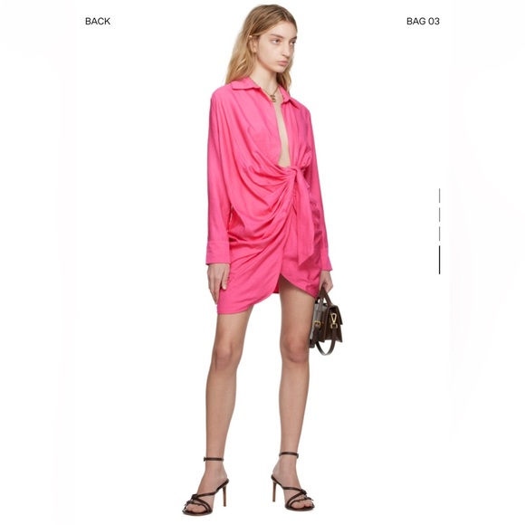 Jacquemus Pink Le Raphia Collection Dress - Picture 2 of 6
